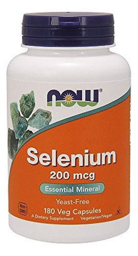 Now Foods Selenium 200 Mcg Vcaps , 180 Ct