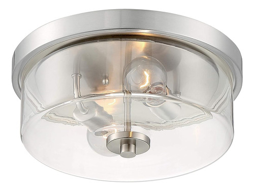 Nuvo 60/7168 Sommerset 2-light Flush Mount Fixture Con Vidri