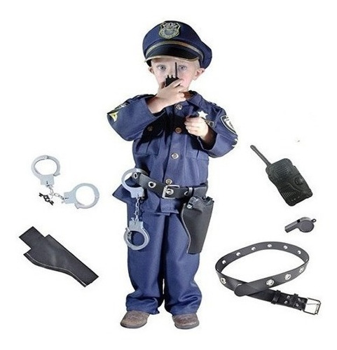 Conjunto De Uniforme Policial Infantil Fantasia De Festa De