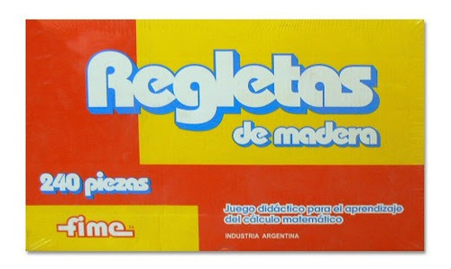 Imagen 1 de 3 de Regletas De Madera Fime 240 Piezas Aprendizaje Matematico