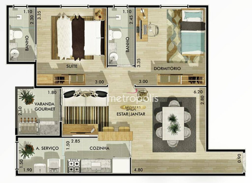 Imagem 18 de 18 de Apartamento Garden À Venda, 99 M² Por R$ 459.000,00 - Boa Vista - São Caetano Do Sul/sp - Gd0069