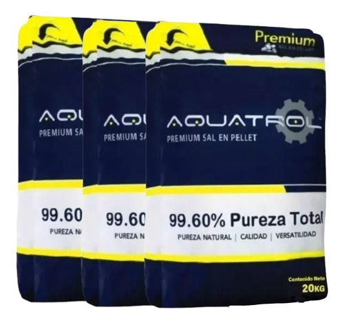 3 Bultos Sal En Pellets Para Suavizador 20kg Calidad Premium