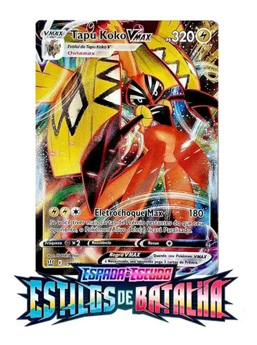 Tapu Koko VMAX, Estilos de Batalha, Banco de Dados de Cards do Estampas  Ilustradas