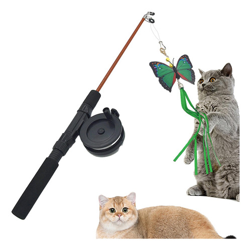 Juguetes Para Varita Para Gatos, Juguete Interactivo Verde