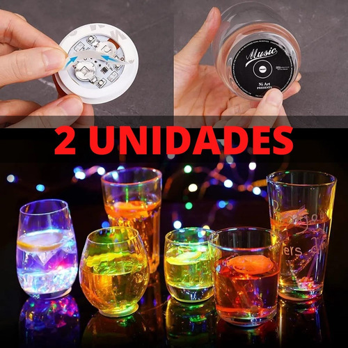 Sticker Led Para Botellas Y Vasos, Fiesta Hora Loca Neon