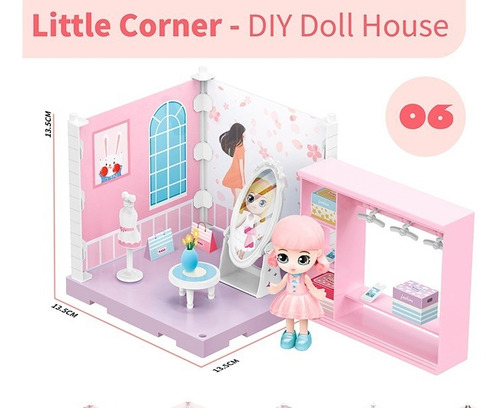 Little Corner Muñeca Gigi Coleccionable Vestidor Shine E.f