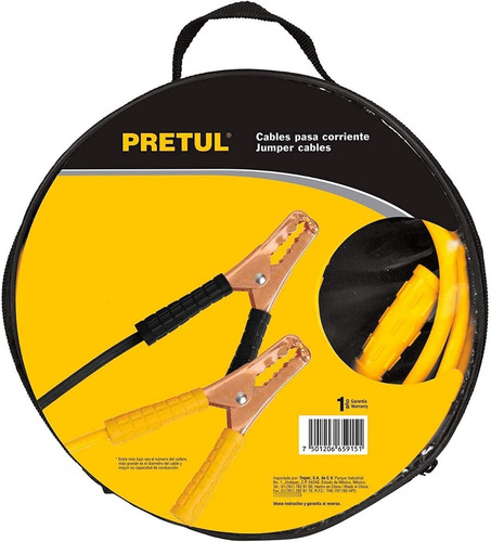 Juego De Cables Para Pasar Corriente Calibre 10 2.5 Mt