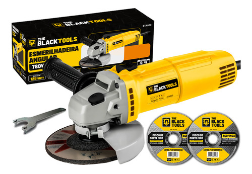 Kit Esmerilhadeira Lixadeira Angular 780w 4.1/2 Com 2 Discos