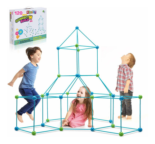 Obuby Kids Fort Building Kit 120 Pieces Construction Stem To