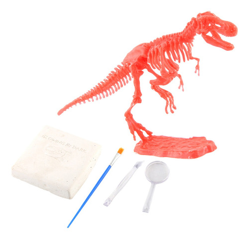 3d Glow Dinosaurio Fósil Excavación Kit De Esqueleto De Dino