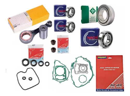 Kit Peças Motor Rolamentos Juntas Retentor Titan 150 Fan 150