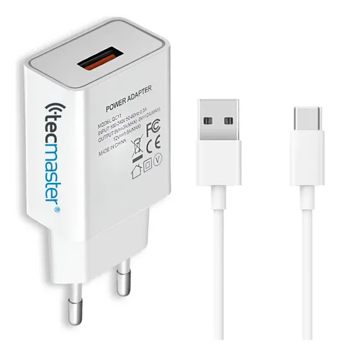 Cargador Usb-c Carga Rápida Inteligente 3a 18w Con Cert Sec