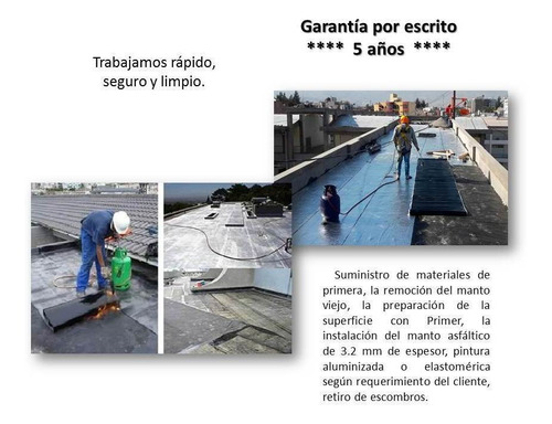 Imagen 2 de 2 de Servicio De Impermeabilización: Todo Incluido - Garantía