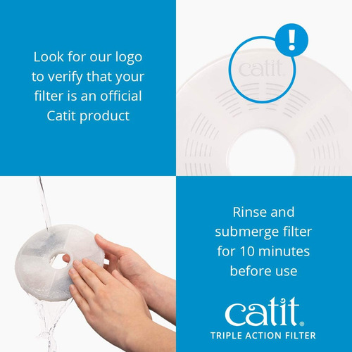 Filtros De Fonte De Agua Catit Triple Action Pacote Com 5
