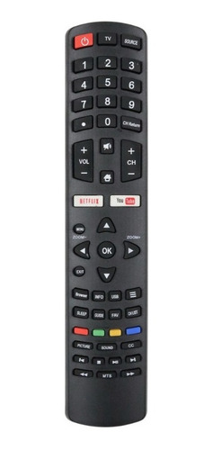 Imagen 1 de 10 de Control Compatible Con Pioneer Rc311s Smart Tv Led Netflix