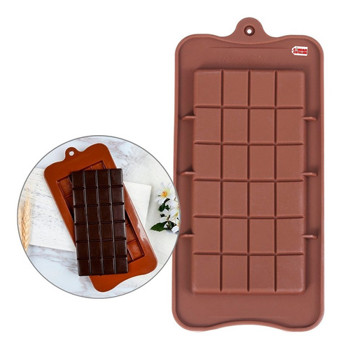 Molde Silicona Tableta Chocolate - Ciudad Cotillón 