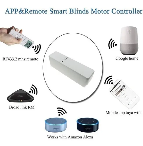 Motor Cortina Inteligente Wifi Google Home Alexa Control