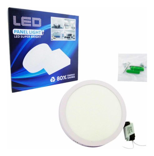 Set X4 Foco Led Panel Sobrepuesto, 18 Watt Luz Fria