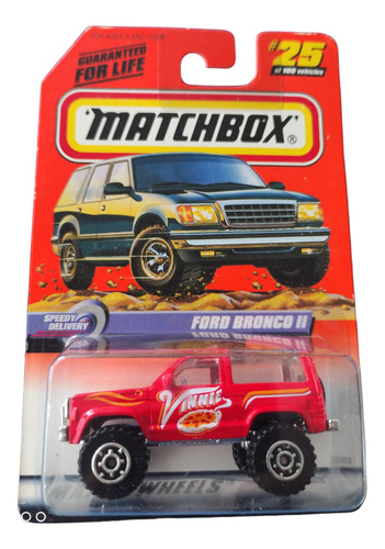 Auto Matchbox Ford Bronco Ii Luigis Pizza Vinnie Etc
