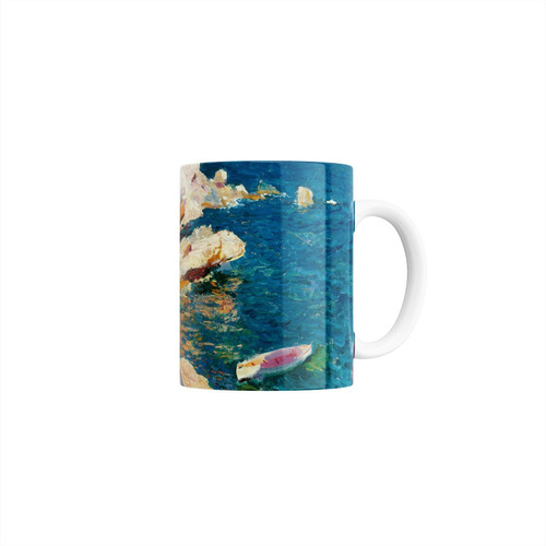 Taza Rocas De Jávea Y El Bote Blanco - Joaquín Sorolla