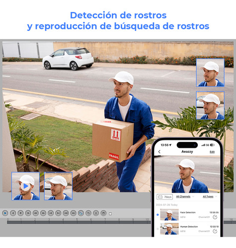 5mp Kit 4 Cámaras De Seguridad Videovigilancia Wifi Pantalla