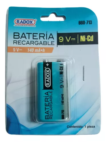 Pila recargable Ni-Cd 9V 140mAh