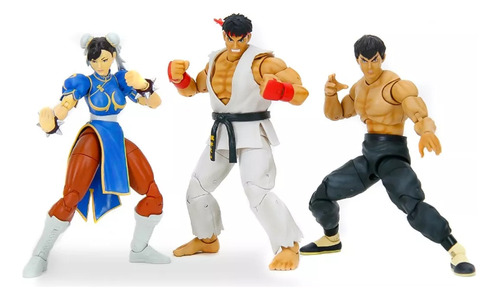 Set De 3 Figuras Articuladas De Street Fighters 2 Marca Jada