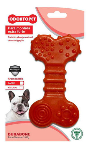 Brinquedo Mordedor Pra Cães Resistente Odontopet Osso Flat M