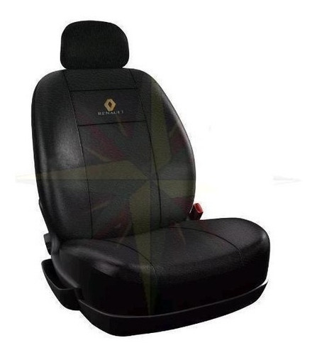 Imagen 1 de 2 de Funda Cubre Asiento Cuero Renault Kwid C/ Cabezalales Delanteros Incorporados ( Juego Completo )