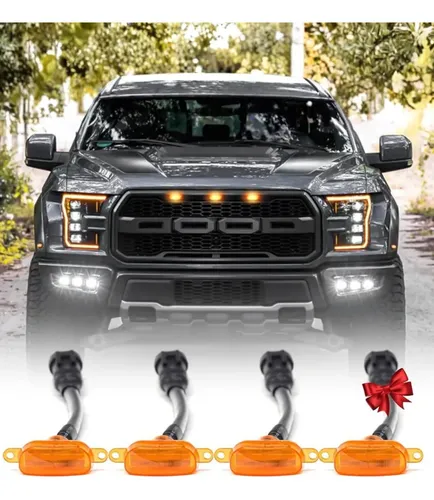 LUZ×RODA PEACE ONE XIX L/S PRA SET Kit Luz De Grade Pingo Led Âmbar 2400 Lúmens 4 Peças
