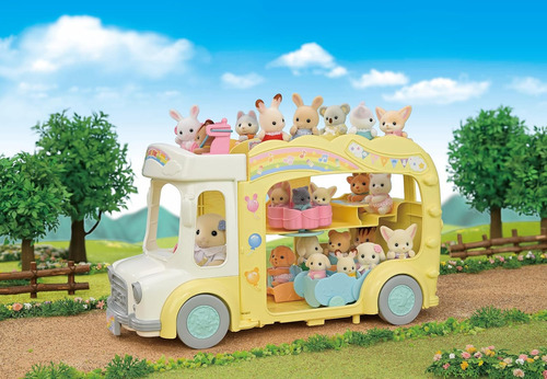 Onibus Arco-iris Jardim Da Infancia - Sylvanian Families