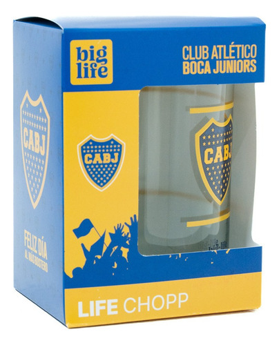 Chop Vidrio Boca Juniors Dia Del Padre Xeneize Big Life Multicolor