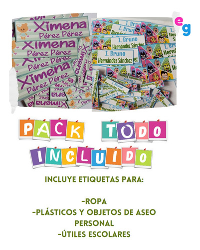 Pack Marcar Ropa Bebes Plasticos