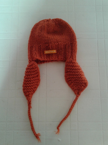 Gorro Lana Bebe Color Naranja Golfus 76