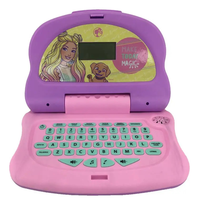 Laptop Infantil Charm Tech Barbie Bilingue Candide