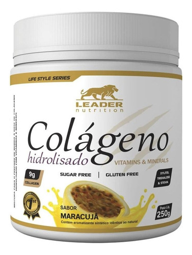 Colágeno Hidrolisado - 250g Maracujá - Leader Nutrition