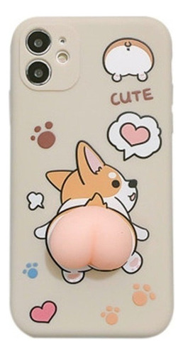 Funda Para iPhone 3d Squishy Finger Pinch Corgi iPhone 11 12