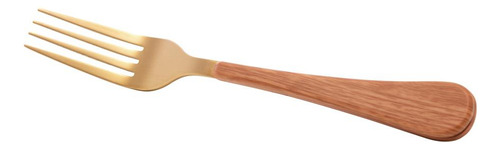 Jogo 6 Garfos de Mesa Dourado Wolff Cabo Amadeirado Milão