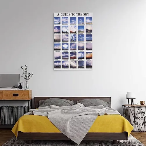 The Types Of Clouds Poster Cloud Chart Poster Canvas Wall