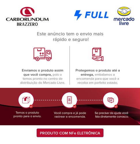 Imagem 10 de 10 de Faca Serra Inox 8pol Brazzero Carborundum