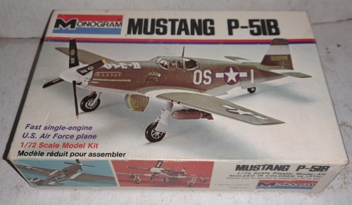Avion Mustang P-51b Kit Monogram Escala 1/72 (Usado)