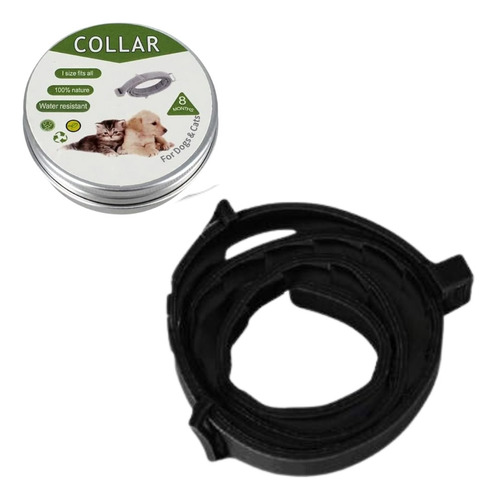 Collar Antipulgas Graduable-perros Protección 8 Meses Negro