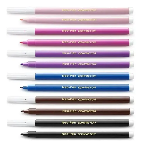 Caneta Hidrocor 24 Cores Neo-pen Mirim Compactor | MercadoLivre