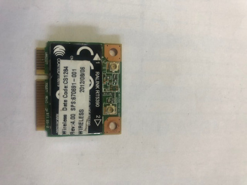 Tarjeta Wireles Ralink Rt5390 Hp 1000 Cq45 245 670691-001 (Usado)