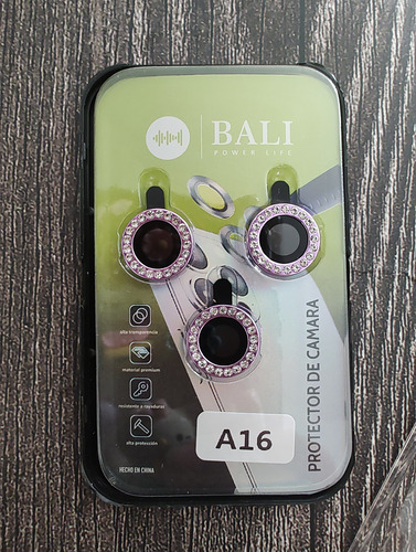 Vidrio Protector De Camara Para Samsung A16 Lisos Y C Strass Lila Strass