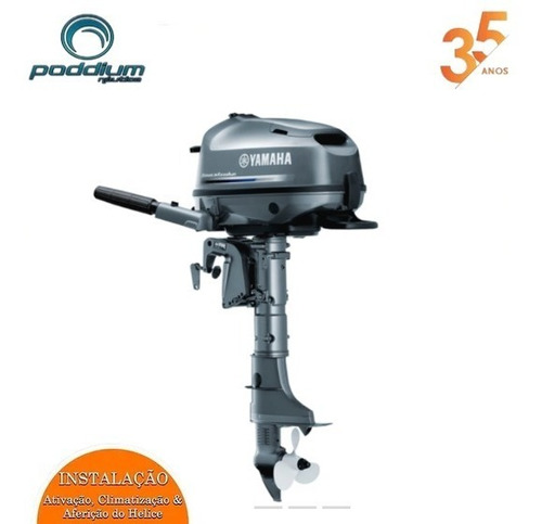 Imagem 2 de 8 de Motor De Popa Yamaha 4t Cmhs 6hp / Poddium Náutica Frete E/t