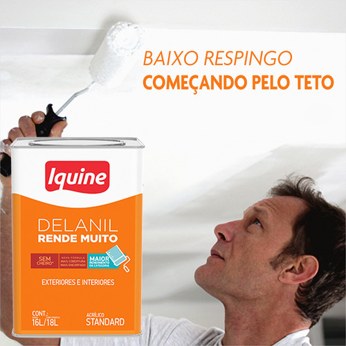 Tinta Branco Gelo Fosco Alto Rendimento E Cobertura Iquine