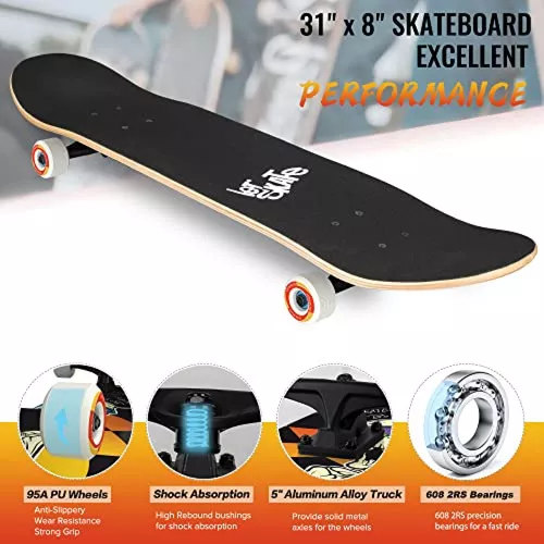 Patinetas Para Principiantes Patineta Completa Niños 31 Skateboard  Beginners