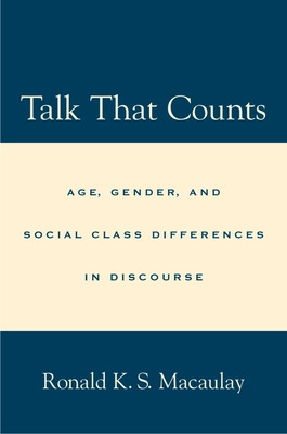 Libro Talk That Counts: Age, Gender, And Social Class Dif...