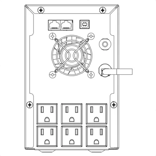 Ups Hikvision Ds-ups2000, 2000va/1200w, 6 Tomas, Display Lcd